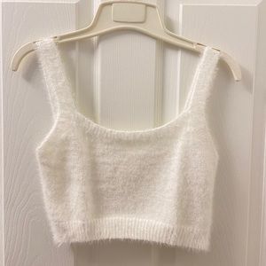Fuzzy crop top